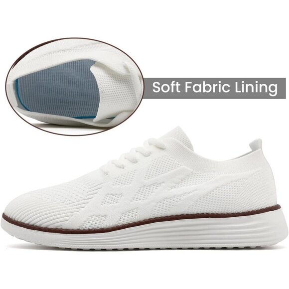Mens Slip On Sneakers Walking Tennis White Shoes Running Gym Athletic Non Slip main image 4